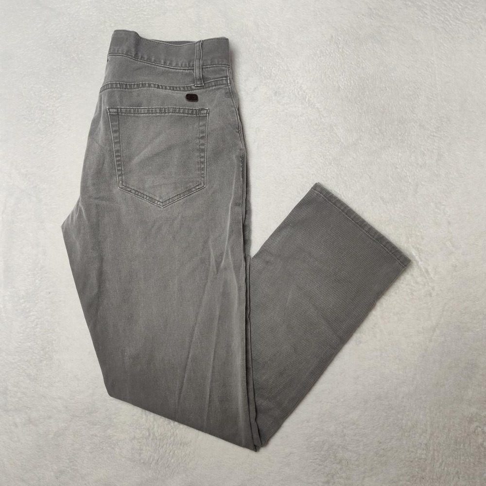 Brooks Brothers Jeans Mens 34x30 Gray Straight Light Wash Stretch Denim Logo